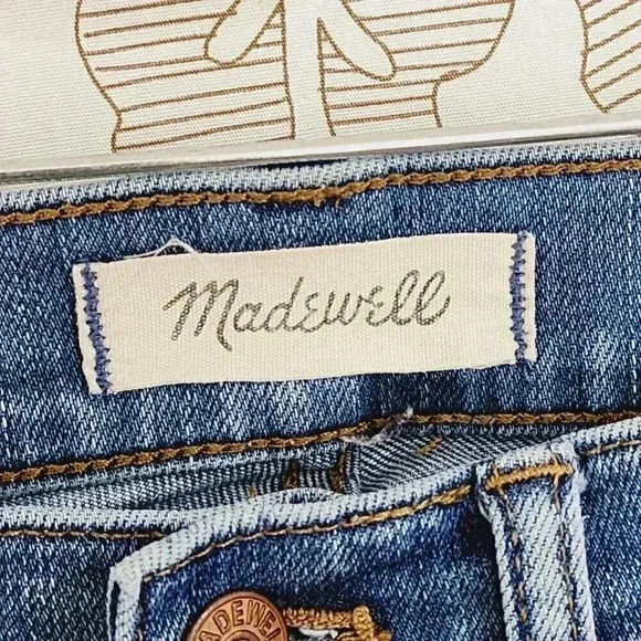 Madewell 9" High rise Skinny Distressed Women's Jeans Raw hem 26 9114 - Picture 4 of 8
